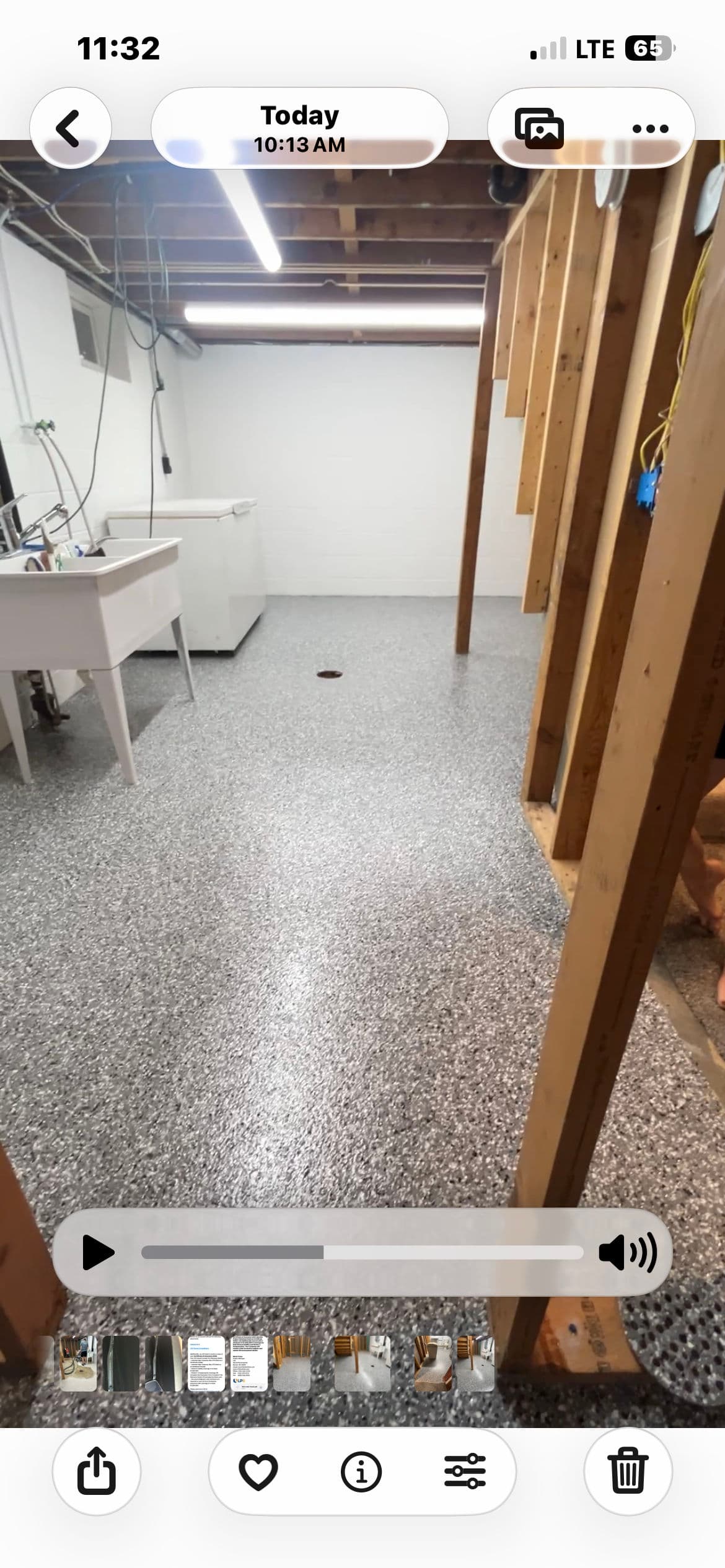 Gallery photos for Full Flake Epoxy on a Basement Floor That Needed It Bad: Image #2