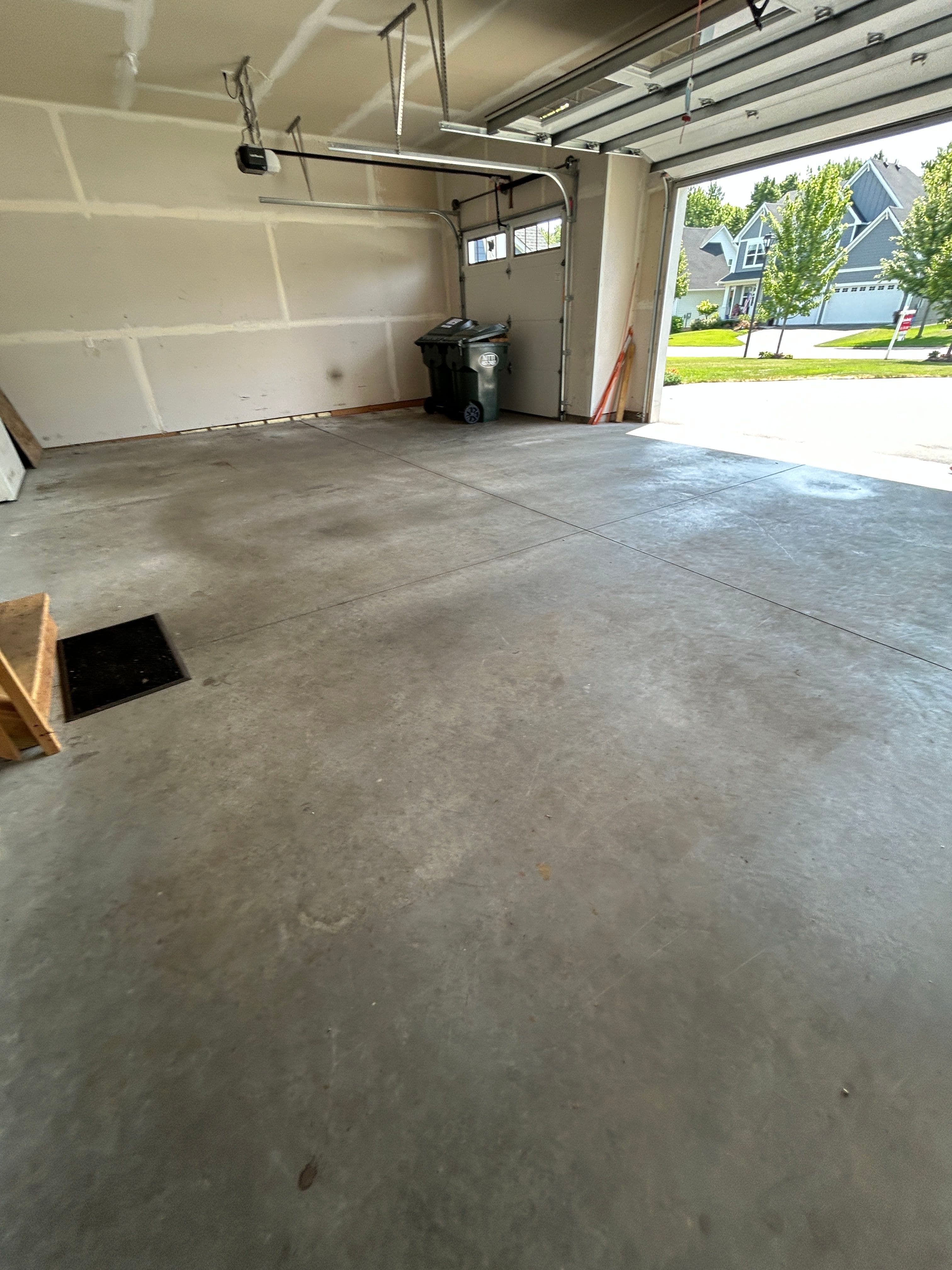 Project Plain Concrete to Full Flake Epoxy Garage Floor Finish image