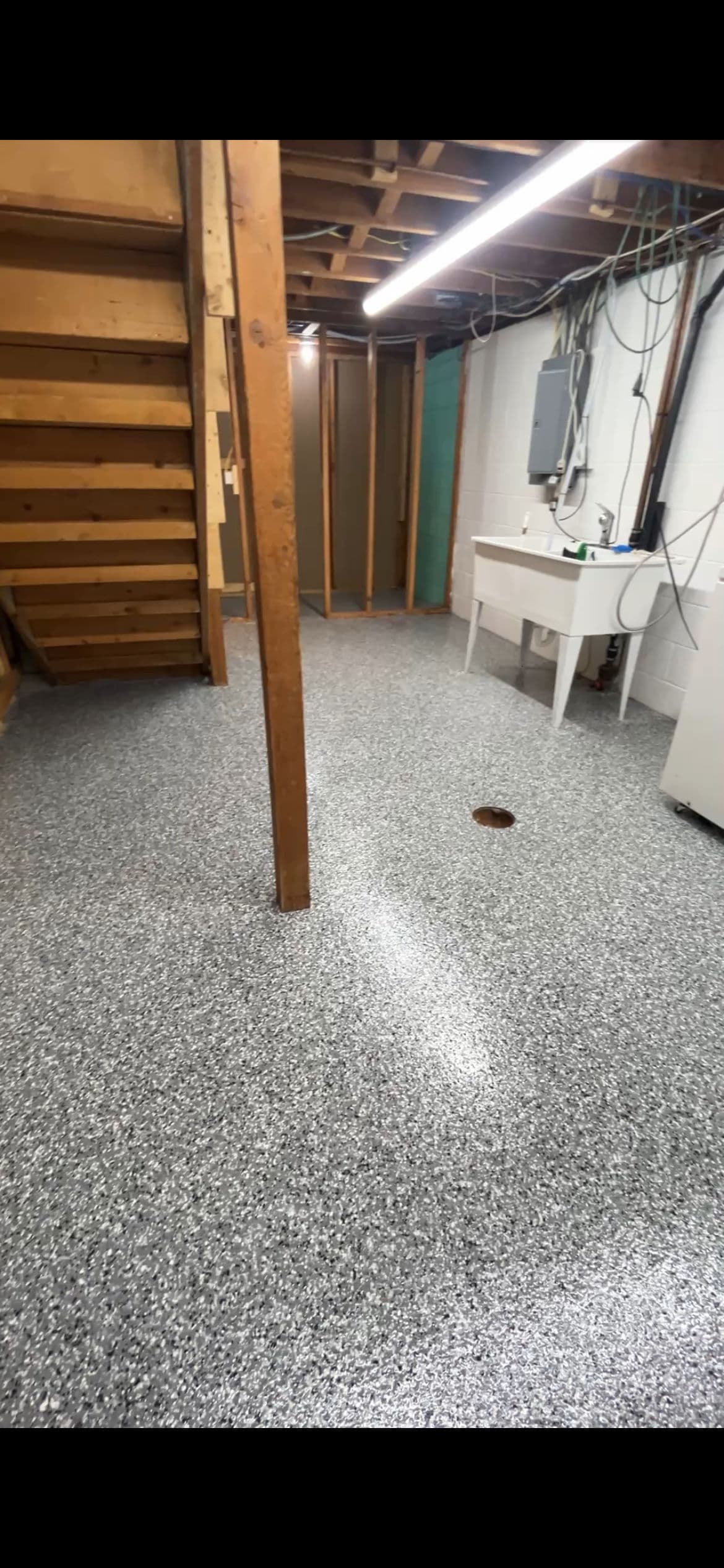 Project Full Flake Epoxy on a Basement Floor That Needed It Bad image